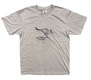Gooses T-Shirt Men’s Large Gray Kangaroo Short Sleeve Australia Down Under